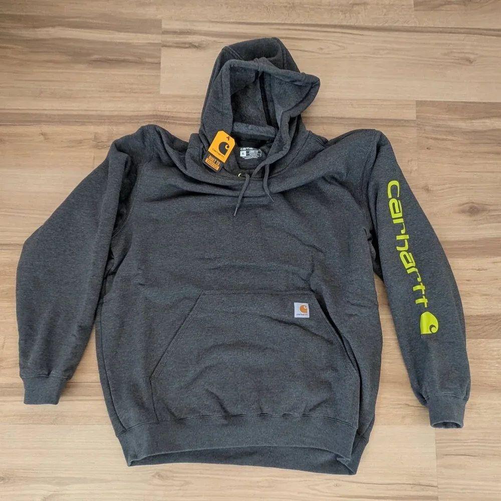 NWT Carhartt Midweight Loose Fit Hoodie XL Charcoal Gray Pullover Sweatshirt - Picture 1 of 7